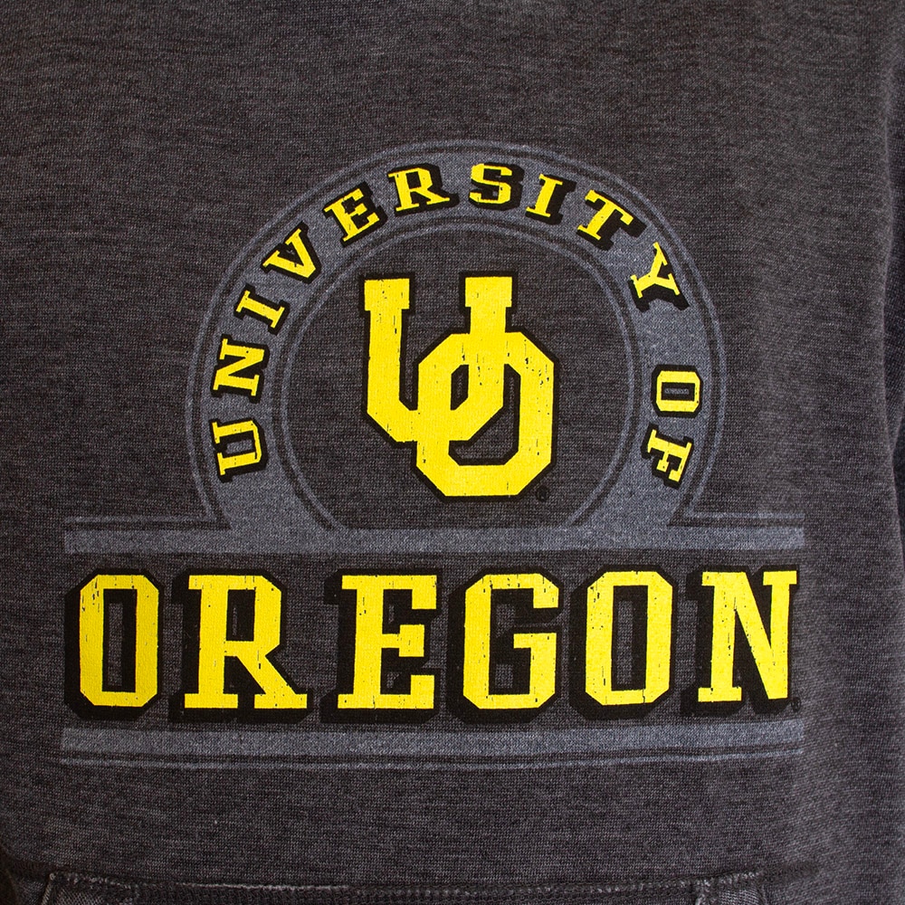 Interlocking UO, Blue 84, Grey, Hoodie, Cotton Blend, Men, Unisex, Burnout wash, Fleece, Sweatshirt, Pullover, 800452